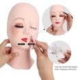 thumbnail image 4 of Cabeza De Maniquí De Pestañas, Cabeza De Entrenamiento De Práctica, Para Maquillaje Y Extensión De Pestañas, Cabeza De Cara De Muñeca De Cosmetología, Cabeza De Práctica De Goma Su, 4 of 5