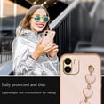 thumbnail image 6 of Compatible with Redmi A2 Case Silicone with Love Heart Chain, Ultra Slim Soft Xiaomi Redmi A2 Phone Case Shockproof Bumper Protective Cases for Women (Pink), 6 of 13