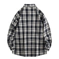 thumbnail image 5 of Ceisia Men's Vintage Loose Fit Check Plaid Button-Down Turndown Collar Long Sleeve Shirt Gifts, 5 of 9