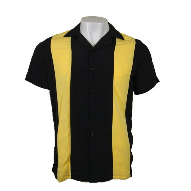 Maximos Men's Retro Classic Two Tone Bowling Casual Dress Shirt Charlie ...