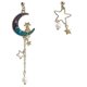 thumbnail image 1 of Pendientes colgantes de circonita cúbica con diseño de sol, luna y estrella a la moda para mujer, aretes de sol brillantes, joyería con abalorios para boda, regalo ---- 2 --- Código de producto 65456, 1 of 5