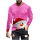 thumbnail image 2 of Blusas y camisas de manga larga y cuello redondo para hombre, informales, a la moda, con estampado navideño, cuello redondo, blusas de licra de manga larga para hombre., 2 of 5