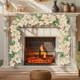 thumbnail image 4 of Eoozwa Fall Maple Leaf Garland 68.9" Fall Artificial Garlands White Pumpkins Vines Decorations for Home Outdoor Thanksgiving Fireplace, 4 of 6