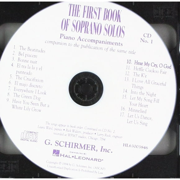 The First Book Of Soprano Solos