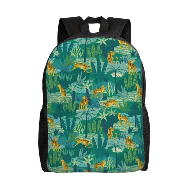 Balery Jungle Leopard Mochila - Mochila Estilosa y Duradera para Laptop de 15 Pulgadas con Tela Oxford Impermeable