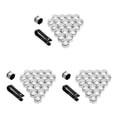 thumbnail image 3 of ZheElen 20Pcs Car Wheel Nut Caps Plastic Waterproof Auto Hub Screw Cover Thread Design Rims Exterior Decoration Good Sealing Silver 3Set, 3 of 6