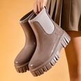 thumbnail image 4 of Miqool Womens Rain Boots, Waterproof Platform Rubber Chelsea Rainboots, Comfortable Short Ankle Garden Boots for Outdoor Work, 4 of 7