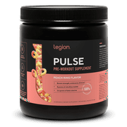 Legion Athletics Pulse Pre-Workout Supplement, Tropical Punch, Naturally Sweetened With No Added Sugar, 350mg Caffeine, 20 Servings, High Performance Energy & Focus Powder