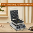 thumbnail image 3 of Commercial Round Muffin Maker 25 Hole Flip Top Non-Stick Waffle Maker Stainless Steel 110V Temperature and Time Control Heart Belgian Waffle Maker Ideal for Restaurant, Snack Bar and Home Use, 3 of 7