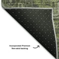 thumbnail image 3 of Addison Rugs Mayfield Washable Traditional Oriental Green Runner Rug, 2'3" x 7'6", 3 of 5