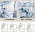 thumbnail image 3 of Coastal Blue Crab Kitchen Window Curtains, Swag Curtains Valance for Bedroom Living Room Bathroom, Ocean Nautical Starfish Coral Wooden Rod Pocket Window Curtain Block Drapes 2 Panels 36"x63", 3 of 9