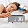 thumbnail image 3 of REGALWOVEN LED Mirror Alarm Clock for Bedroom, Alarm Clocks with Big Numbers Display, Temperature, Snooze for Deep Sleepers White, 3 of 6