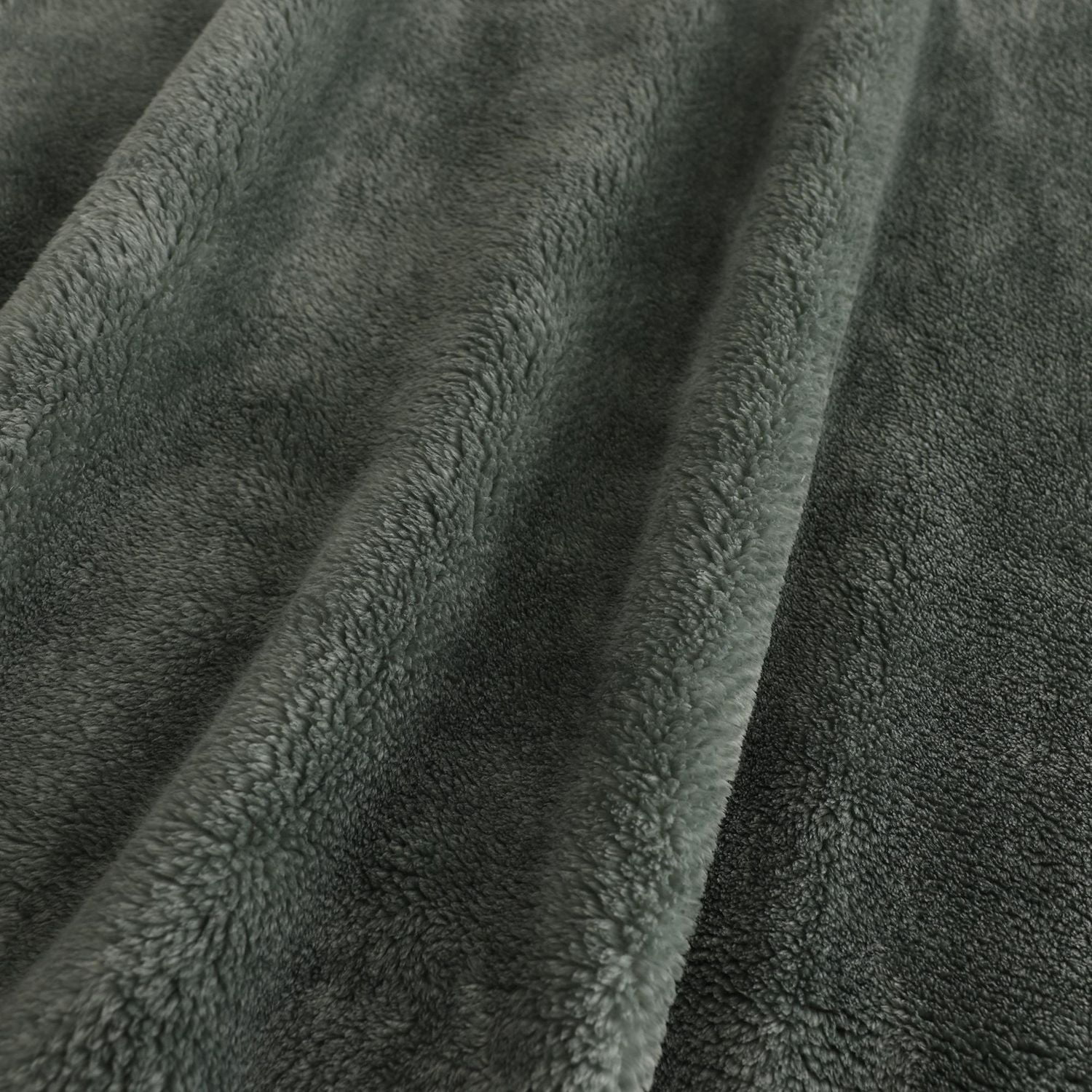 Shearling Blanket, Green 90" x 90"