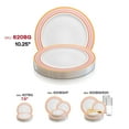 thumbnail image 6 of Smarty 10.25" White with Red and Gold Chords Plastic Dinner Plates 120ct, 6 of 7