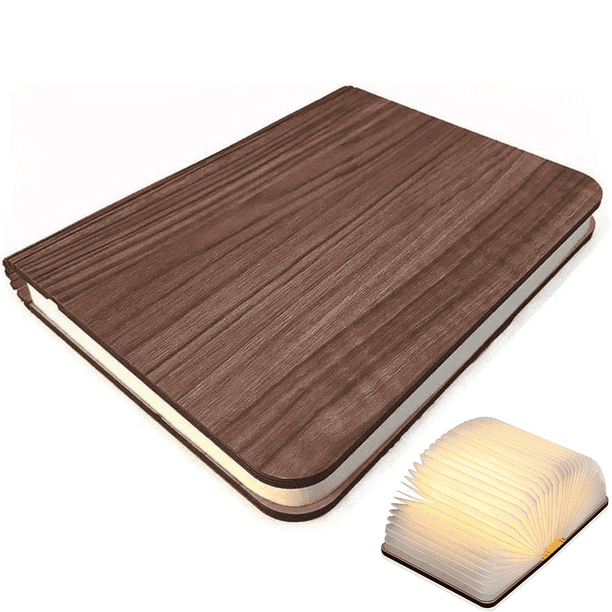 Lámpara LED de madera auténtica para libros, correa para colgar y cable USB, linterna de lectura versátil, accesorio de fotografía o linterna, luz portátil para emergencias y uso en exteriores Fokelyi 2035181-3