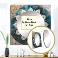 thumbnail image 3 of Designart "Teal and Gold Mandala Harmony II" Boho Mandala Square Mirror For Wall Decor - Large Teal Square Printed Wall Mirror Art - Square Traditional Mirror - Wall Mounted Square Large Mirror, 3 of 5
