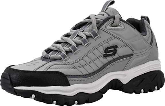 Skechers Men's Afterburn Lace-Up Charcoal/Grey Sneaker 13 W US - Walmart.com