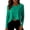 Green women casual crop top a1, variant on thefmos Casual Crop Top for Women Fall Winter Round Neck Long Sleeve Curved Hem Solid Pullover Tops Comfy Loose Fit Streetwear Layering Tunic Blouses, Green XL