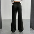 thumbnail image 4 of Women's high-waisted wide-leg casual striped pants, 4 of 9