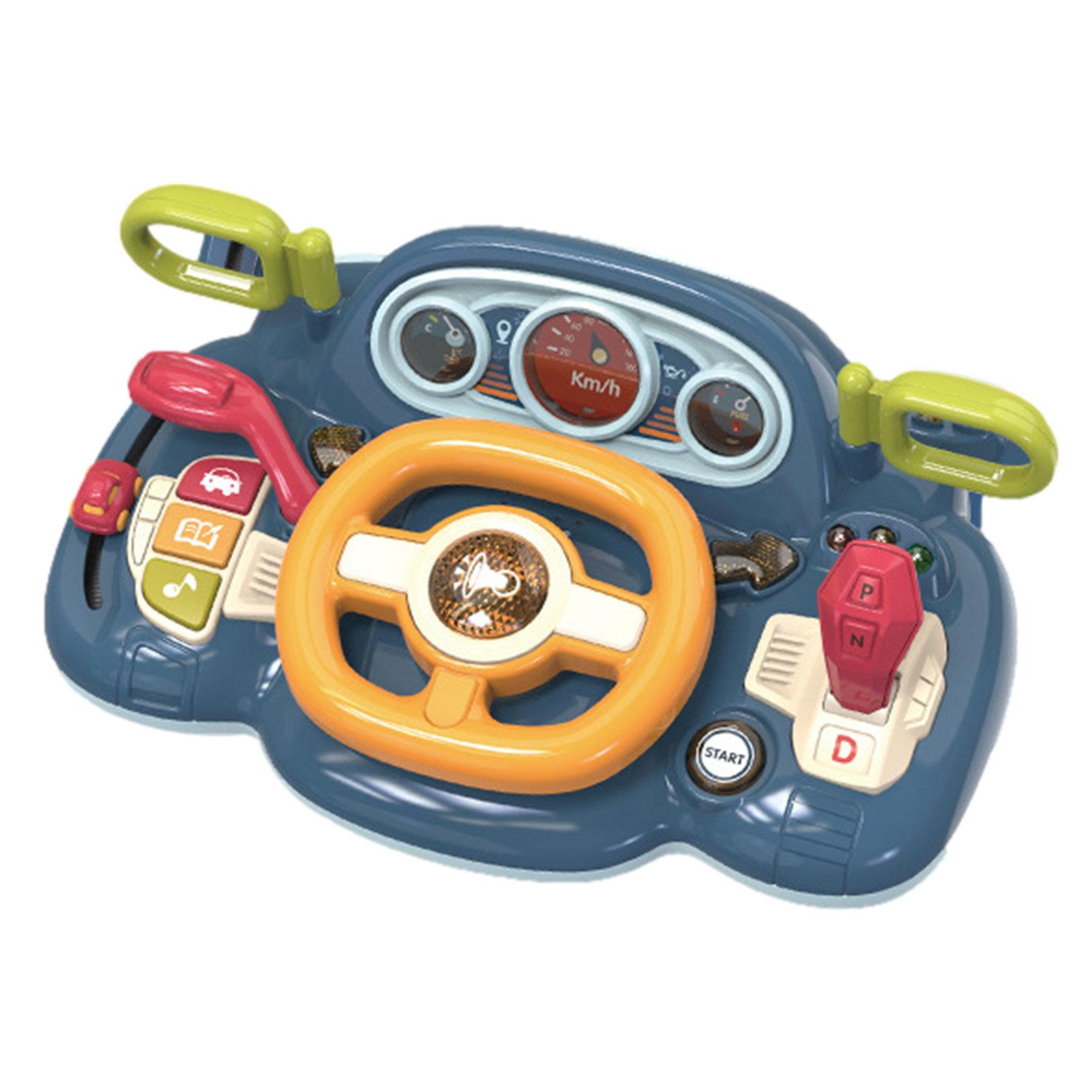 Steering Wheel Toy Simulate Driving Toys with Lights and Sounds Cute Interactive and