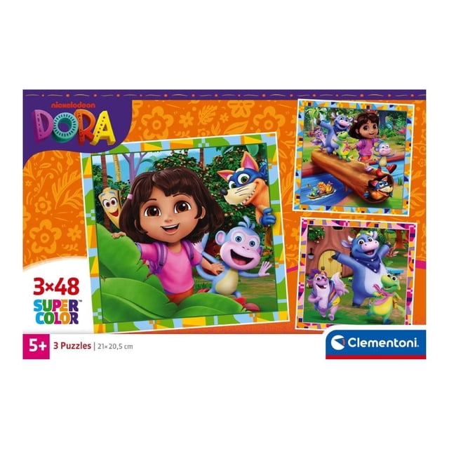 Rompecabezas Clementoni Dora la exploradora 3 modelos con 48 piezas cada uno