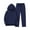 Navy, variant on Women's Sweat Suits and Joggers Sets Plus Solid Color Casual Long-Sleeved Trousers And Tight-Waist Hoodie Suit
