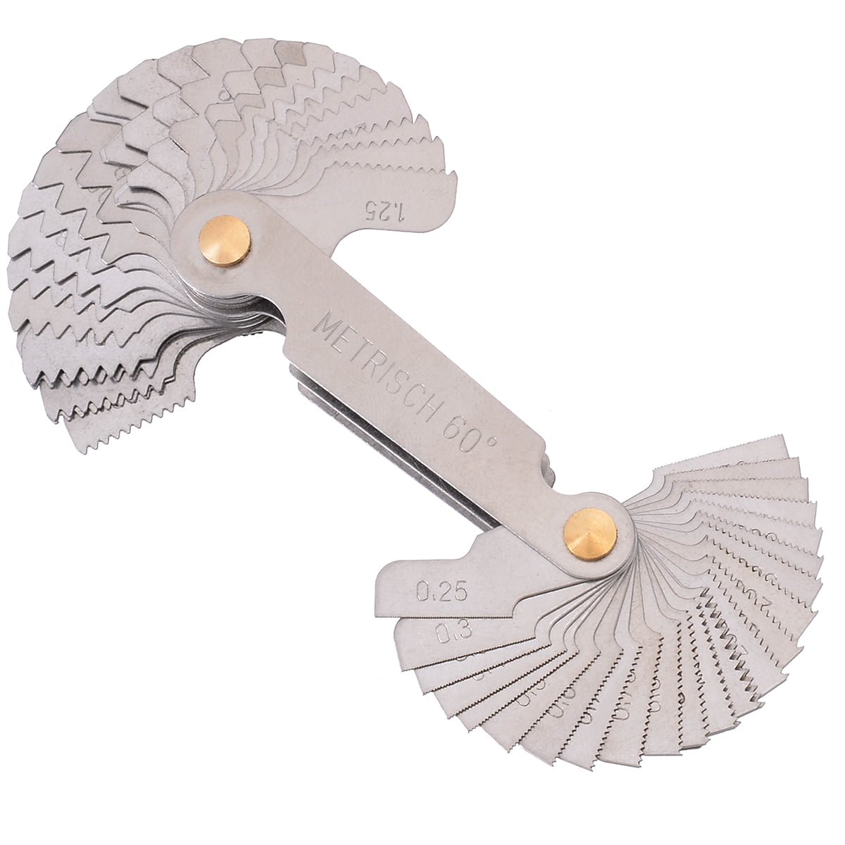 Silver Thread Gage Blades 60 Degree Screw Pitch Cutting Gauge Measuring Tool 1pc 
