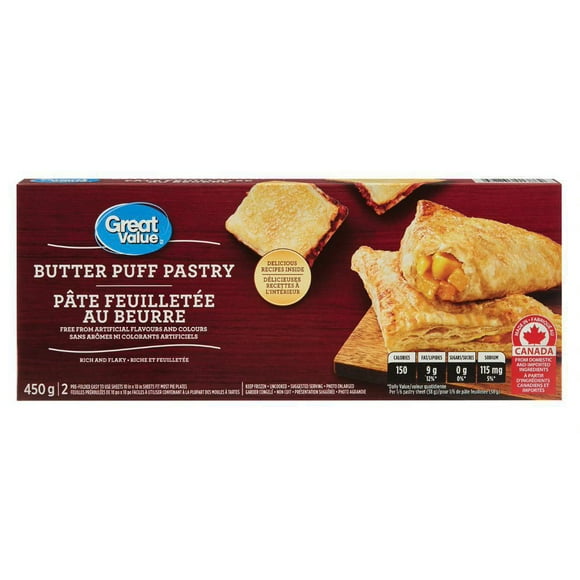 Great Value Butter Puff Pastry, 450 g
