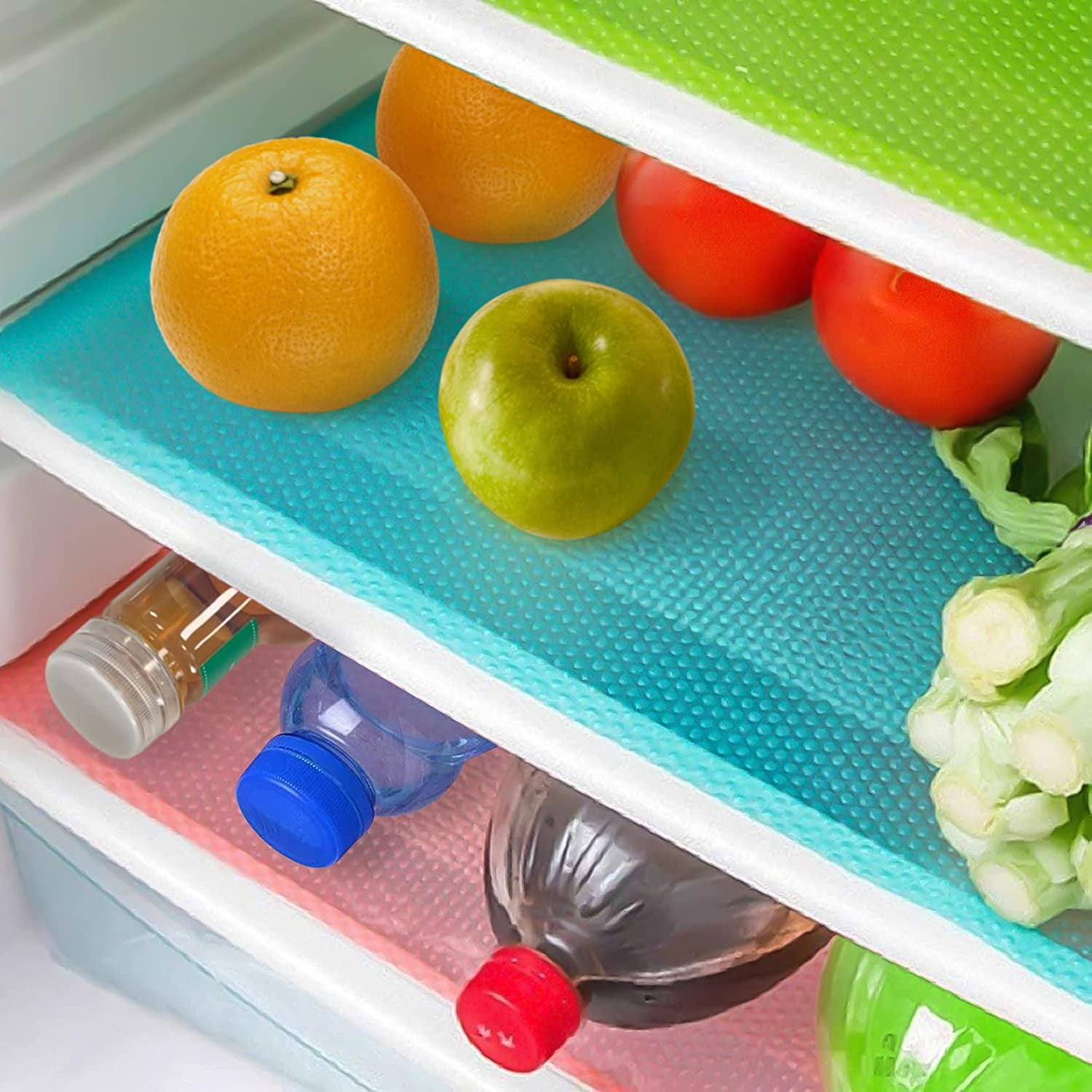 Shelf Liner,EVA Raindrops are Easy to Cut Cabinet Liners for Drawer,Refrigerator,17.7 Inch Wide Clear 