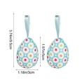 thumbnail image 3 of LEFTHIGH Home Floral Plaid Wrapped Foam Easter Egg Ornaments Set of 2 Personalized Party Holiday Decor Hanging Accents with Ribbon House Essentials, 3 of 6
