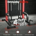 thumbnail image 6 of Pooboo Power Tower Pull Up Bar Dip Station with Resistance Assisted Pad Multi-Function Adjustable Height Home Gym Strength Training Fitness Workout Equipment 480 LBS, 6 of 7