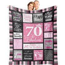 70th Birthday Gifts for Women Blanket,70th Birthday Decorations for Women Men, 70th Birthday Gifts, Best Gifts for 70 Year Old Woman, Happy 70th Birthday Ideas Throw Blanket 60"x50"