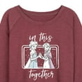 thumbnail image 3 of Frozen - Winter - Anna & Elsa In This Together - Women's Lightweight French Terry Long Sleeve Shirt, 3 of 5