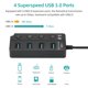 thumbnail image 3 of Convertidor de concentrador USB 3.0 de alta velocidad 4 en 1 con 4 puertos de expansión USB 3.0 Inte Meterk Negro, 3 of 6