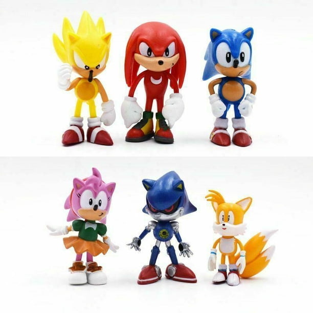 6PCS/Set Sonic The Hedgehog Action Figures Toys PVC Characters Figure
