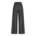 thumbnail image 7 of UVEASISHA Straight Leg Jeans for Men Button Elastic Waist Faux Denim Pants Solid Casual Summer Pants Fashion Hipster Streetwear Trousers with Pockets Gray 3XL, 7 of 7