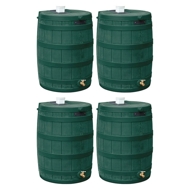 Good Ideas Baril de Pluie 50 Gallons, Vert, (4 Pack)