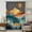 Forest Green, Amber, Charcoal, variant on Abstract Mountain Sheer Curtains 84" Long for Living Room, Boho Sun Orange Turquoise Hills Forest Retro Light Filtering Privacy Drapes, Breathable Semi Sheer Window Treatment for Bedroom Dining Room