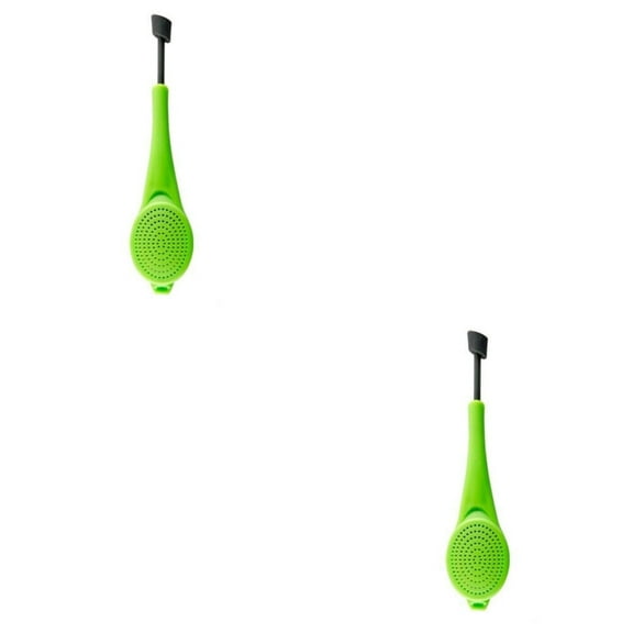 US 2-4 Pack Long-Handled Tea Filters Plastic Infuser Built-in Plunger Strainer