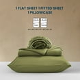 thumbnail image 6 of Sleep Zone King Sheets Set - 4 Piece Bedding - Jersey Knit Cooling Sheet Set - Soft and Fade Resistant - Easy Care - Deep Pocket (King,Green), 6 of 7