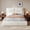 White, variant on melmine Cloud Bed Frame Queen with Upholstered Headboard Boucle Platform Bed Frame with Rounded Corner,Easy Assembly, White