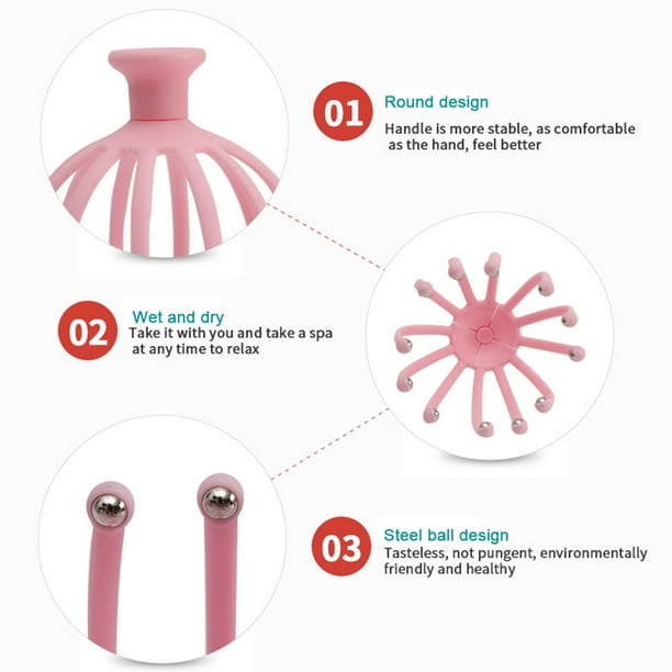 Masajeador de cabeza portátil de mano masajeador de cabeza