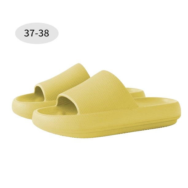 Zapatillas de casa, sandalias antideslizantes de EVA, zapatillas de suela gruesa con punta abierta para parejas, verdes, adecuadas para el tamaño 37-38 2 piezas sidaley AP001383-16B