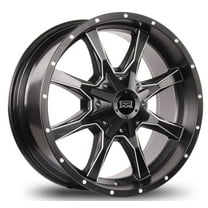 20x9 Mudder Trucker MT513 Breakover Black with Milled Edges 5x139.7 5x5.5 5x150 ET18 wheel rim