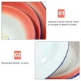 thumbnail image 3 of FENGGUIQU 3Ud Platos Retro De Esmalte Seleccionado Resistentes Para Postres Y En Casa, 3 of 8