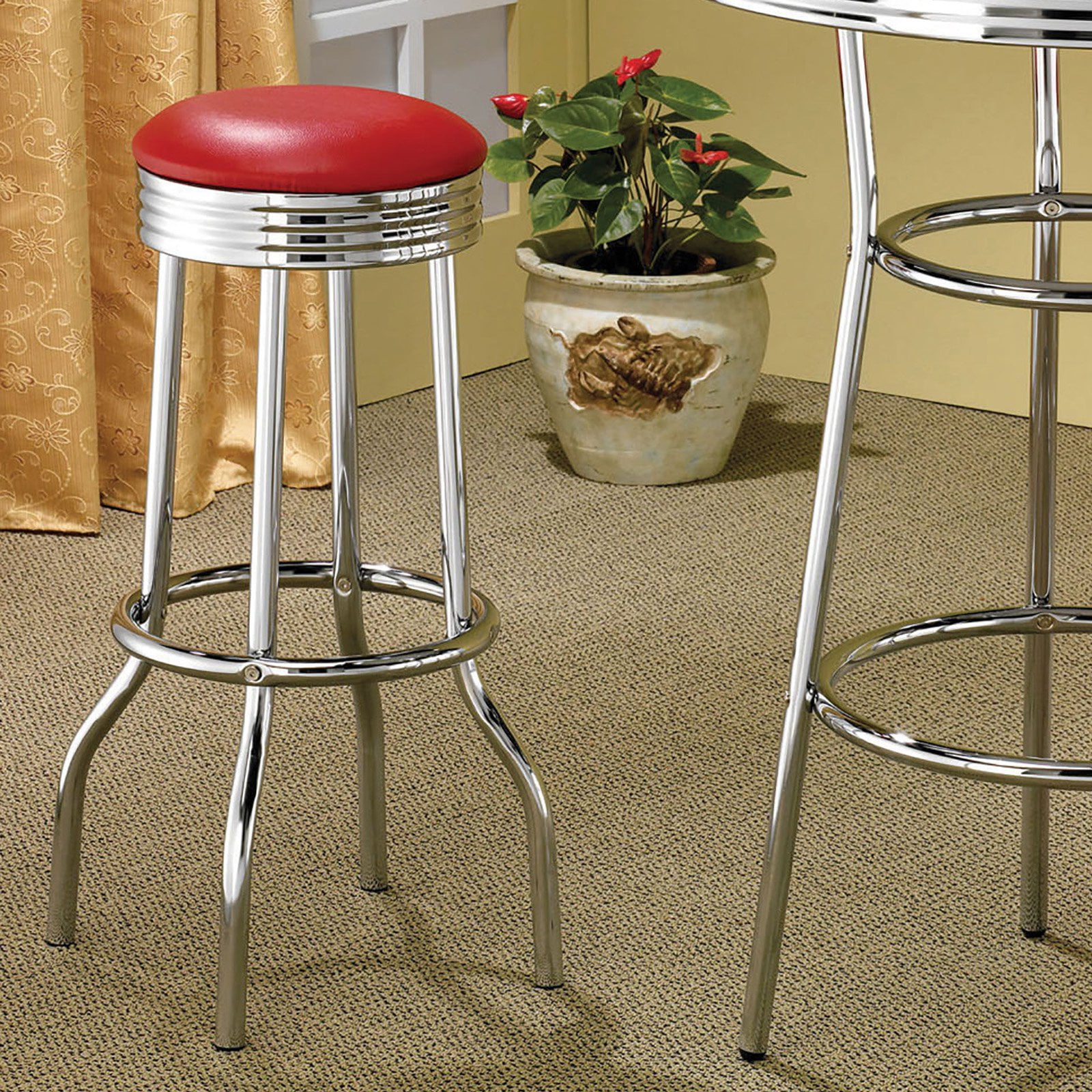 Coaster Furniture 50s Bar Stools Set Of 2 Walmartcom Walmartcom