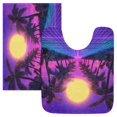 thumbnail image 7 of Yayeee Bath Rugs for Bathroom Floor Set of 2 Non Slip Fluffy Soft Absorbent Mat, Purple Neon Road, 7 of 7