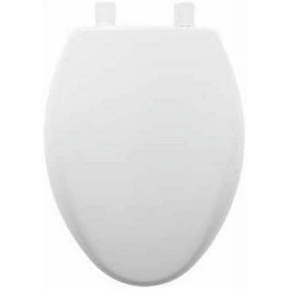 Mayfair Slow Close Elongated White Plastic Toilet Seat