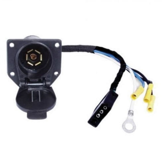 Trailer Round Molded Adapter 4-Way Flat to 7-Way Round