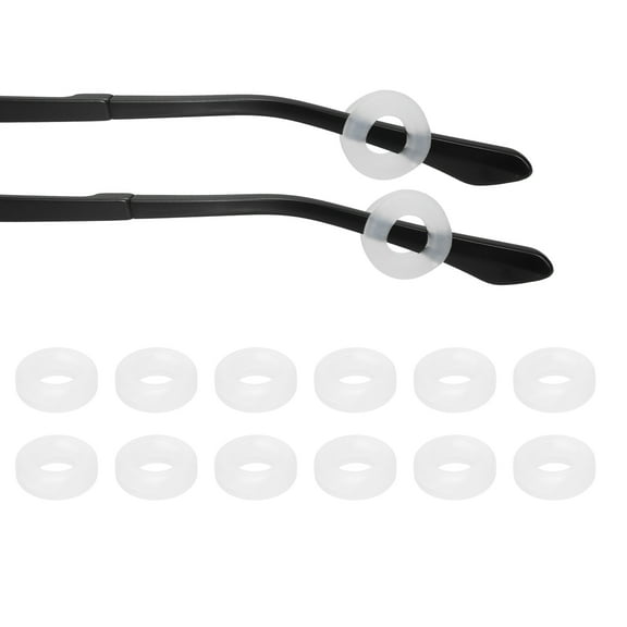 Glasses Ear Grips 12 Pair Anti Slip Eyeglass Ear Hooks Holder Eyeglass Slip Preventer Sunglasses Accessories Replacement for Men Women, White